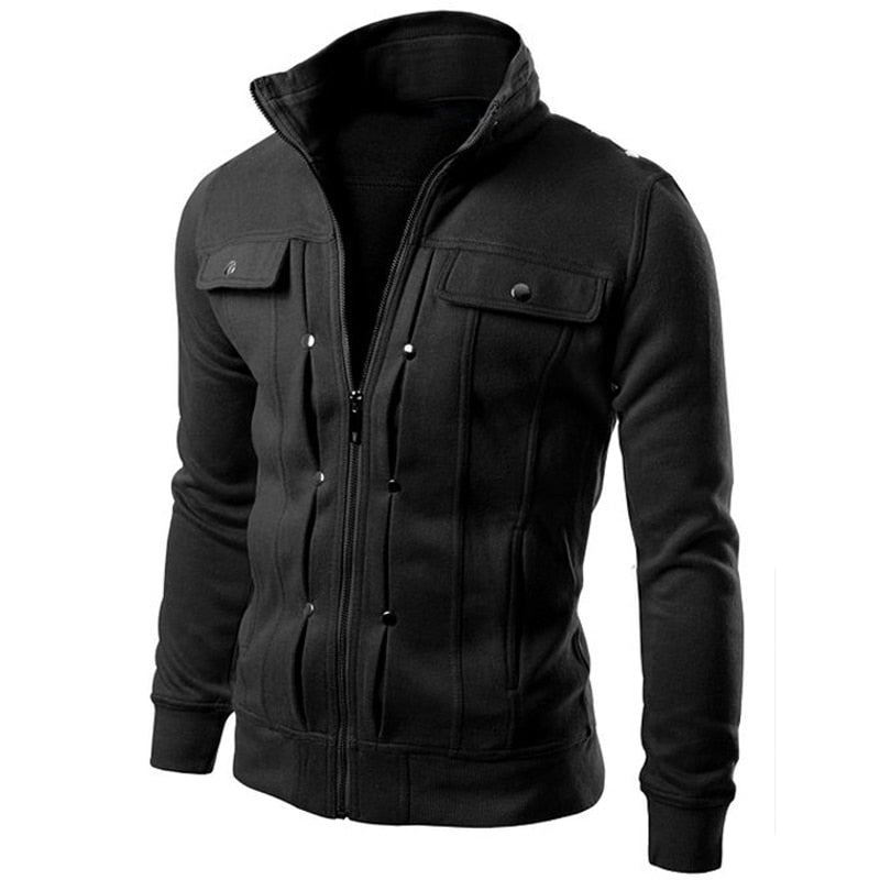 men’s jacket black front view